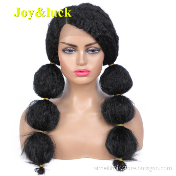 Lacefront Wholesale Black Afro Kinky Curly Cosplay Wigs Ladies Hair Lace Wig for Black Women Lace Front Synthetic Hair Wigs